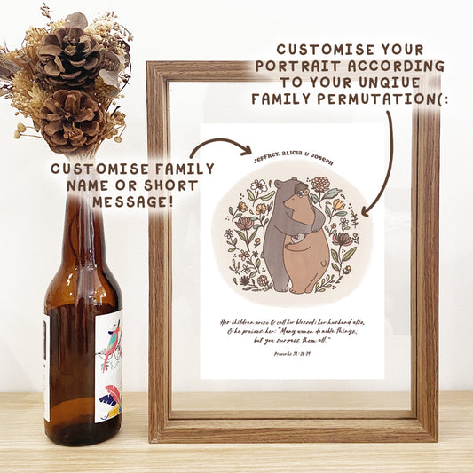 Bear Hug | Bespoke Family Verse Frame