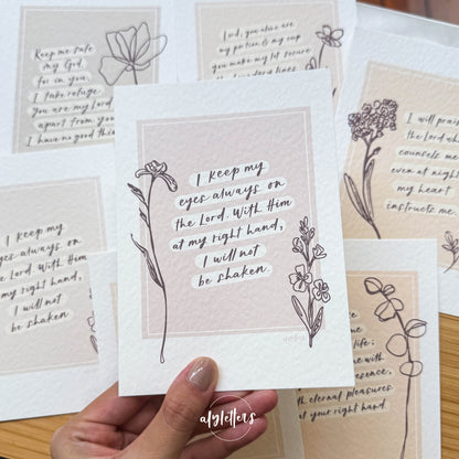 Psalm 16 Florals | 6 Blessing Cards