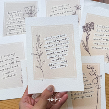 Psalm 16 Florals | 6 Blessing Cards