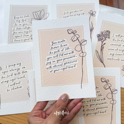 Psalm 16 Florals | 6 Blessing Cards