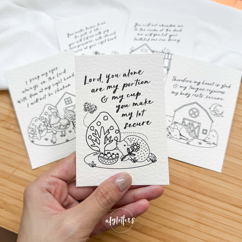 Psalm 16 | 8 Mini Blessing Cards