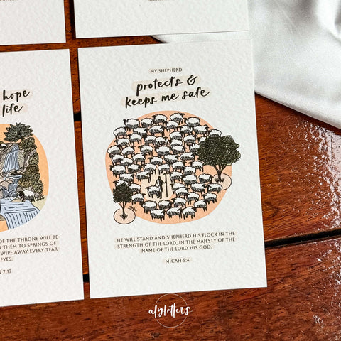 My Shepherd (Bright Colours) | 6 Blessing Cards