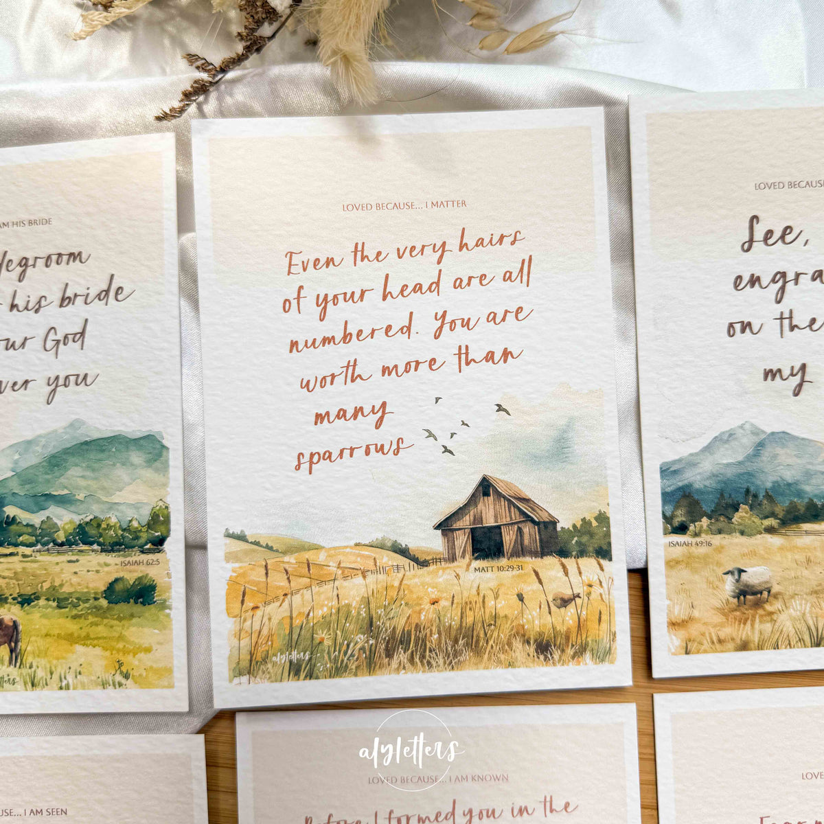 Loved Because | 6 Blessing Cards