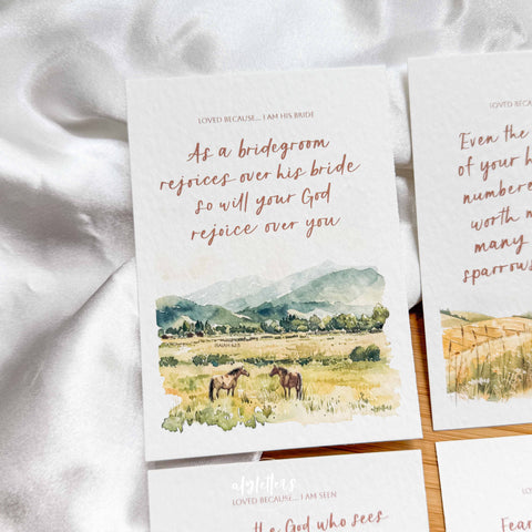 Loved Because | 6 Mini Blessing Cards (NEW)