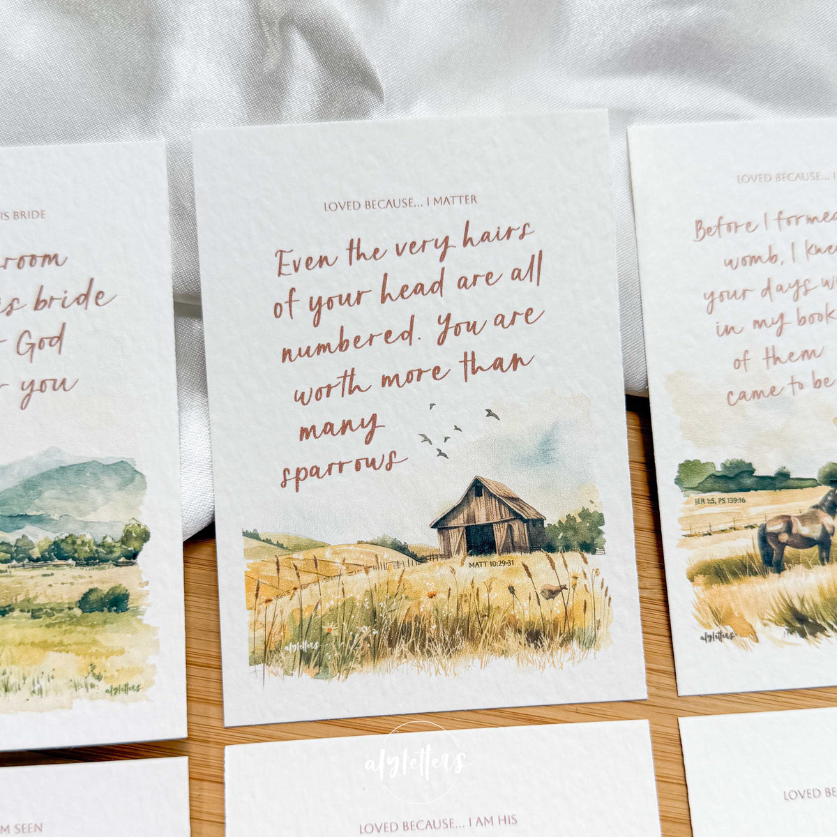 Loved Because | 6 Mini Blessing Cards