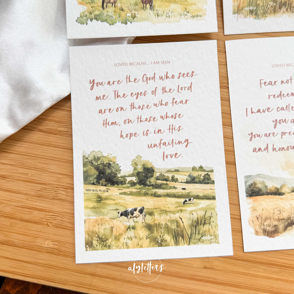Loved Because | 6 Mini Blessing Cards