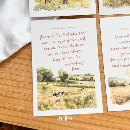 Loved Because | 6 Mini Blessing Cards