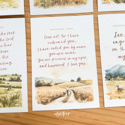 Loved Because | 6 Mini Blessing Cards