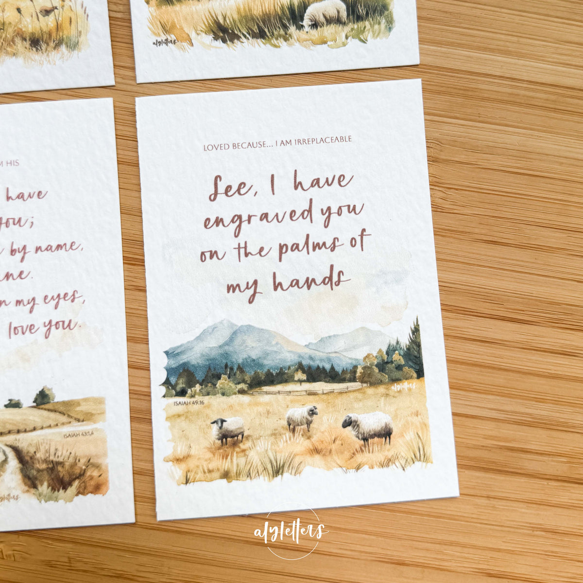 Loved Because | 6 Mini Blessing Cards