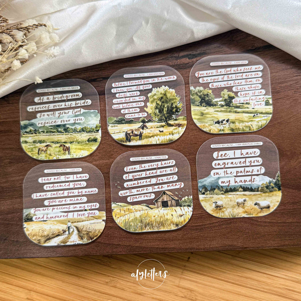 Loved Because | 6 Individual Stickers (NEW)