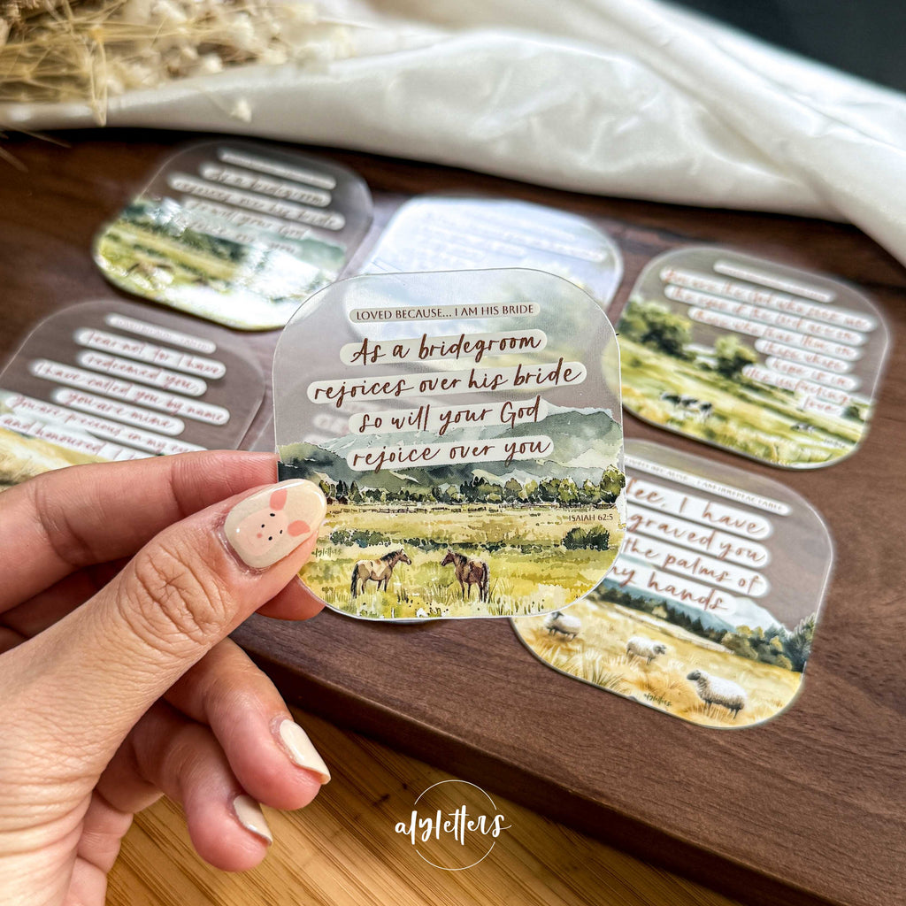 Loved Because | 6 Individual Stickers (NEW)