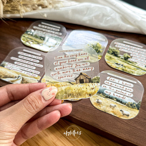 Loved Because | 6 Individual Stickers (NEW)