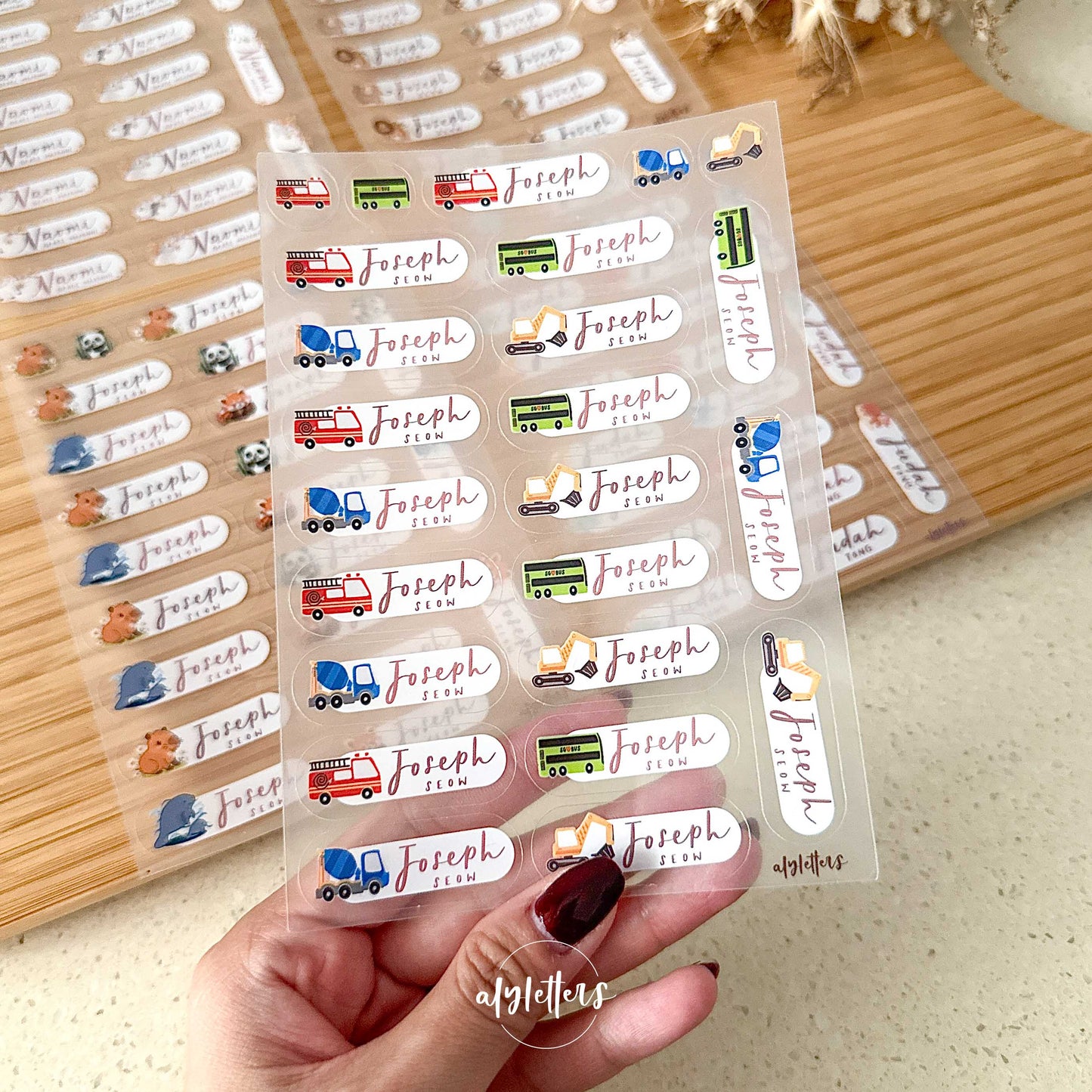 Bespoke Name Stickers (first 50 names only)