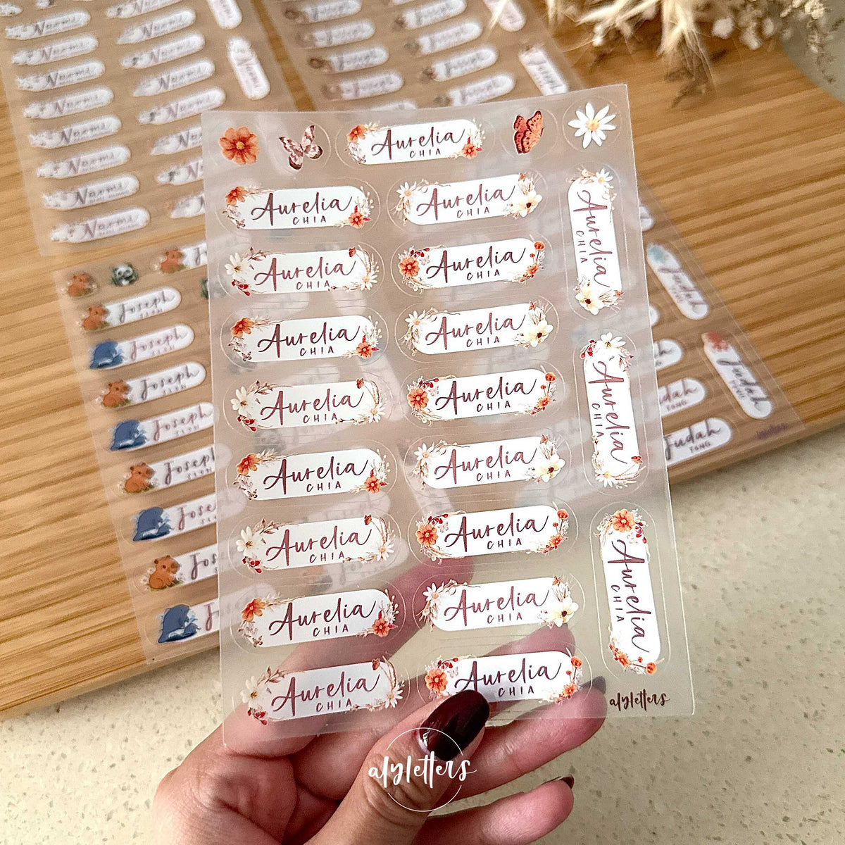 Bespoke Name Stickers (first 50 names only)