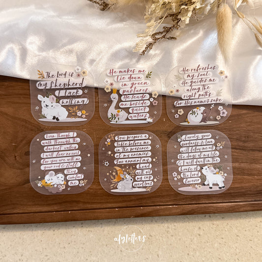 Psalm 23 | 6 Individual Stickers