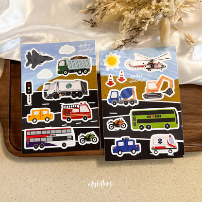 SG On Wheels | 2 Sticker Sheets