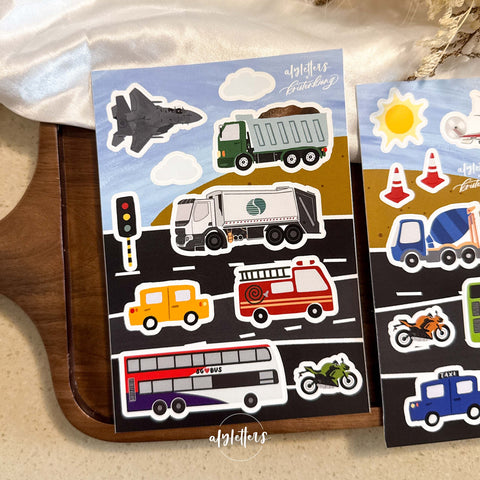 SG On Wheels | 2 Sticker Sheets