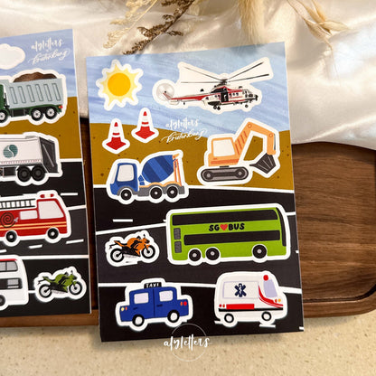 SG On Wheels | 2 Sticker Sheets