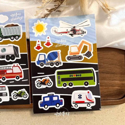 SG On Wheels | 2 Sticker Sheets