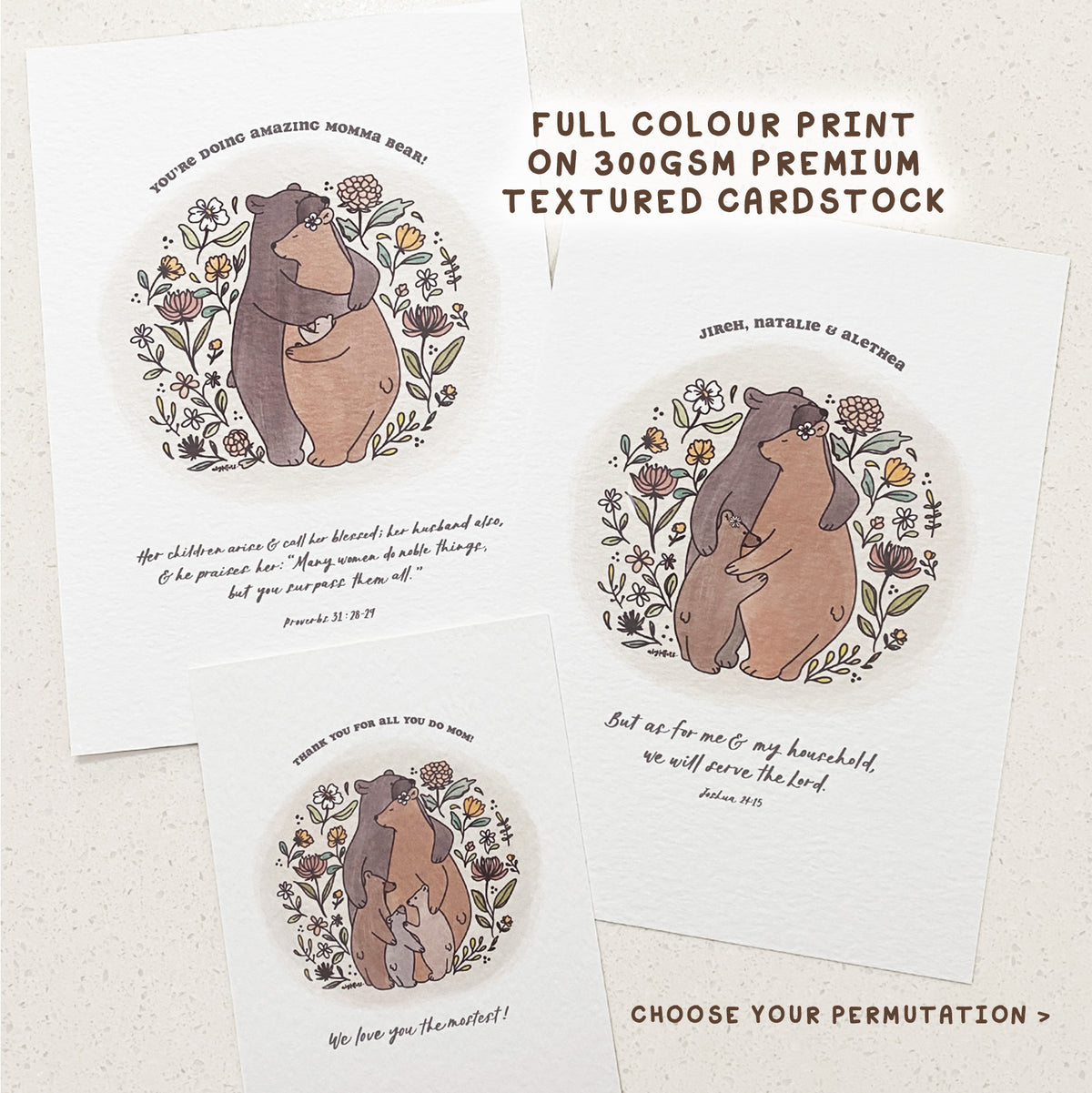 Bear Hug | Bespoke Family Verse Frame