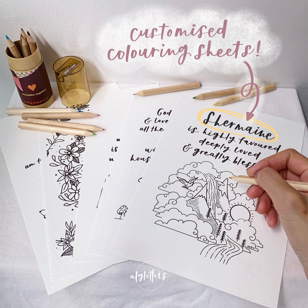 Aly Letters No Weapon | Colouring Sheets – Alyletters