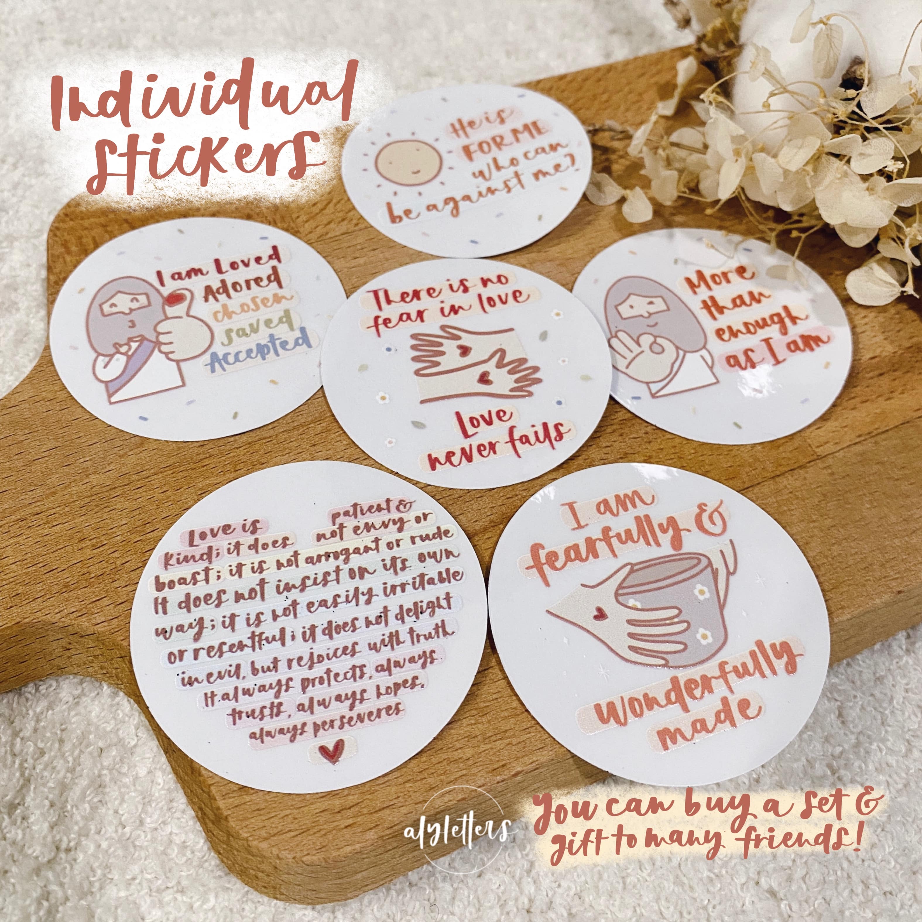 Adore Stickers Adore | 6 Individual Stickers – Alyletters