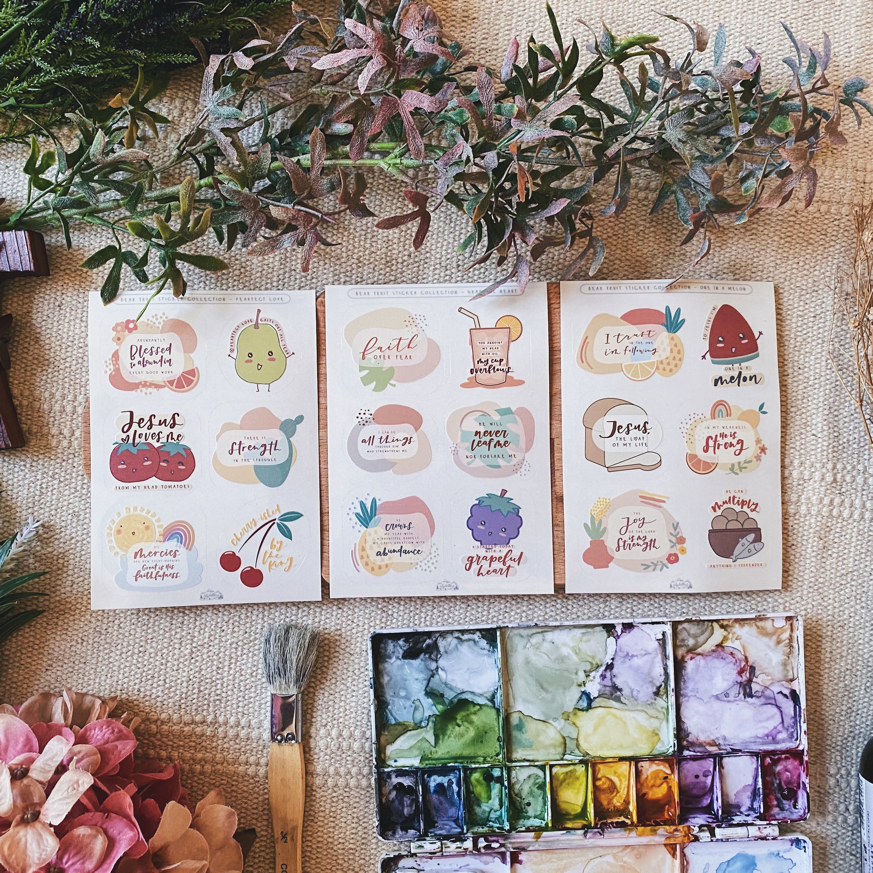 Bear Fruit Sticker Sheets Alyletters